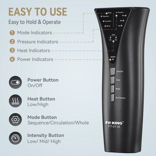 Therapeutic Leg and Foot Massager with Knee Heat | FT-011A