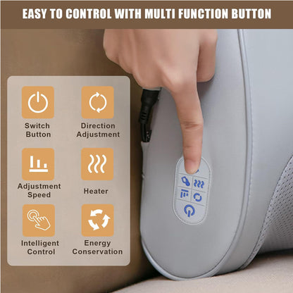 Massager Pillow with Heat and Deep Tissue Kneading for Body Pain Relief, Which Can Relax Waist, Shoulder and Foot, Easily Relieve Pressure at Home