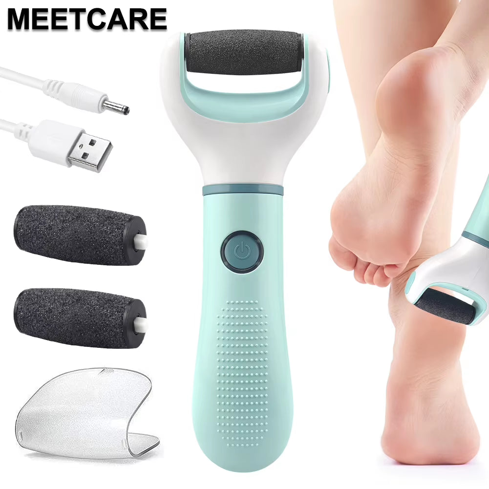 Electric Foot Grinder Auto Wireless Remove Dead Skin Calluses Cracks Hard Cracked Skin Pedicure Tool Waterproof Foot Cleaner