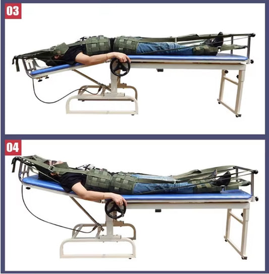 High Quality Folded Orthopedic Lumbar Spinal Traction Bed Hot Selling Metal Table Traction Device