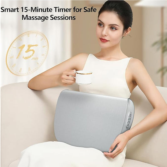 Massager Pillow with Heat and Deep Tissue Kneading for Body Pain Relief, Which Can Relax Waist, Shoulder and Foot, Easily Relieve Pressure at Home