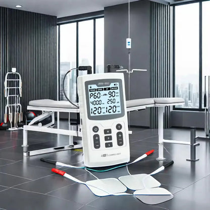 60 Massage Modes 4 in 1 Electric Muscle Stimulator Combo Physiotherapy Therapy 4000Hz EMS IFC RUSS TENS Pulse Electrostimulator