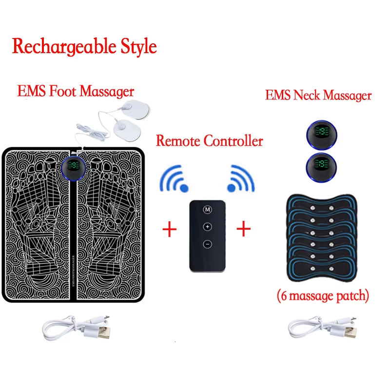 Electric Foot Massager Pad Muscle Massage Relaxation Trainer for Massage Fitness Outdoor Sport Home Family Relax