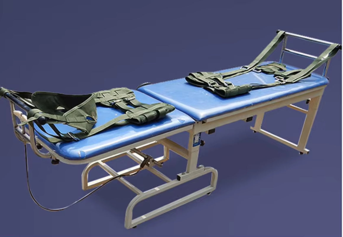 High Quality Folded Orthopedic Lumbar Spinal Traction Bed Hot Selling Metal Table Traction Device
