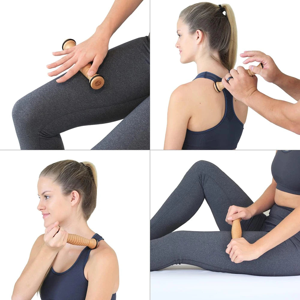Wooden Massager Body Back Wooden Foot Roller, Foot Massager for Plantar Fasciitis, Stress Relief, Relaxation