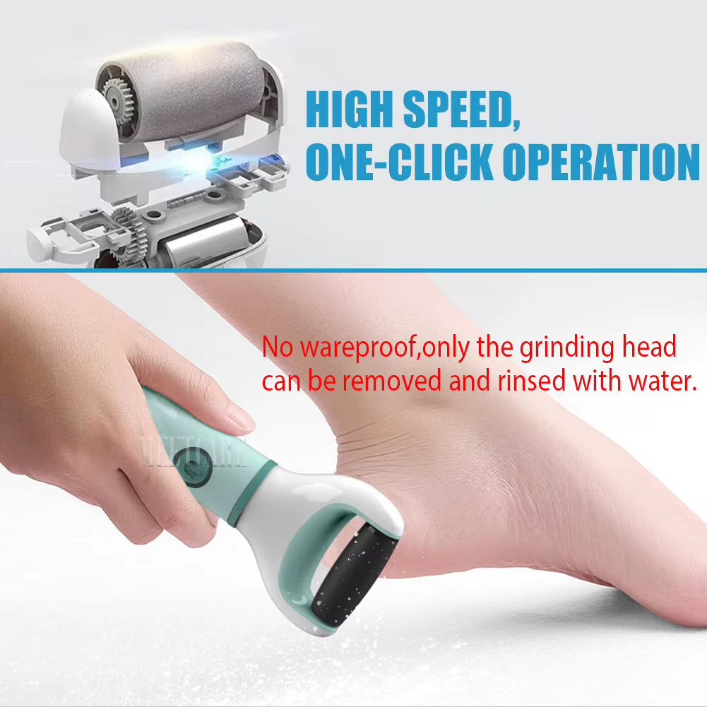 Electric Foot Grinder Auto Wireless Remove Dead Skin Calluses Cracks Hard Cracked Skin Pedicure Tool Waterproof Foot Cleaner