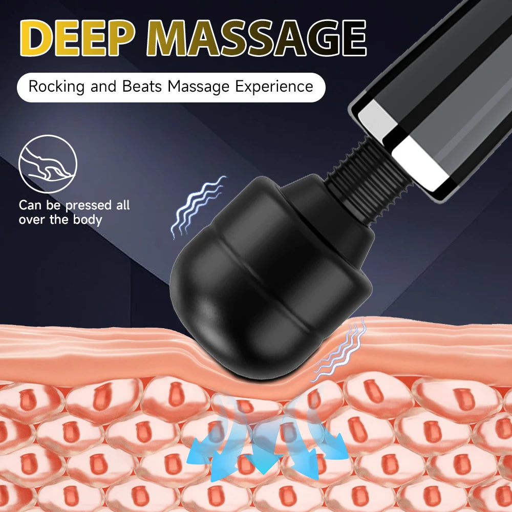 Electric Massager Powerful 10 Speed Body Relaxation Deep Tissue Muscle Relief Back Leg Neck Multifunctional Massage Equipment