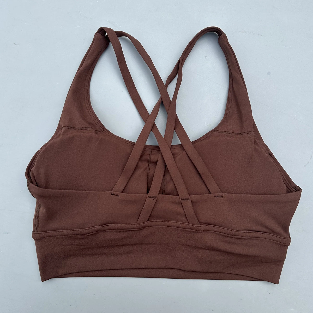 Solid Color Soft Cross Back Women Fitness Bra Tights Yoga Vest High Strength Shockproof Gym Sports Top Push up with Chest Pad
