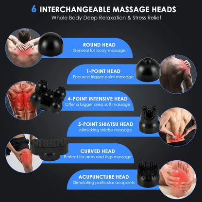 Cordless Rechargeable Portable Handy Electric Massage Machine Full Body Infrared Handheld Percussion Hammer Massager