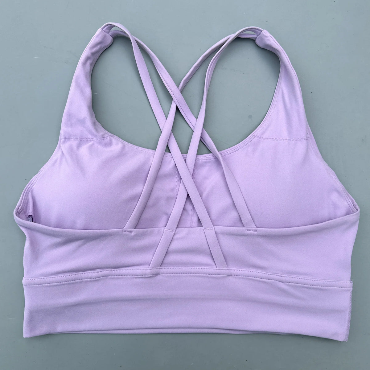 Solid Color Soft Cross Back Women Fitness Bra Tights Yoga Vest High Strength Shockproof Gym Sports Top Push up with Chest Pad