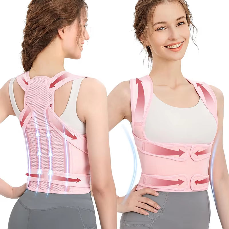 Back Brace and Posture Corrector for Women and Men Adjustable and Lightweight Straightener for Scoliosis Hunchback Correction