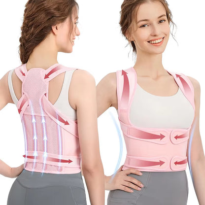 Back Brace and Posture Corrector for Women and Men Adjustable and Lightweight Straightener for Scoliosis Hunchback Correction