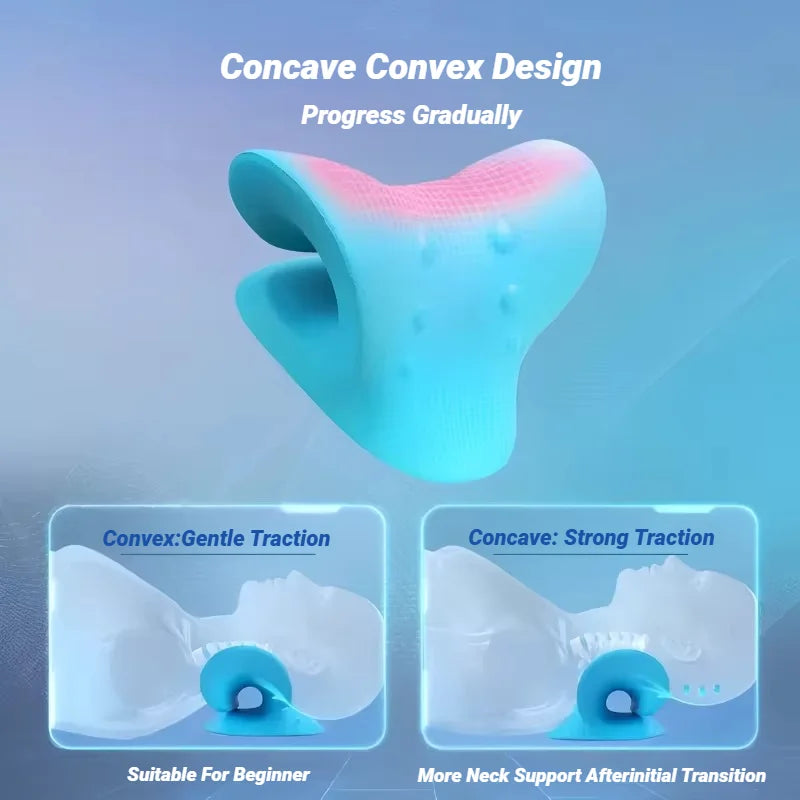Neck Shoulder Stretcher Relaxer Cervical Spine Stretch Muscle Relaxation Traction Device Massage Pillow Correction Chiropractic