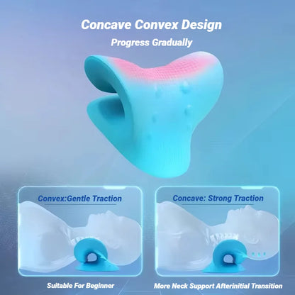Neck Shoulder Stretcher Relaxer Cervical Spine Stretch Muscle Relaxation Traction Device Massage Pillow Correction Chiropractic