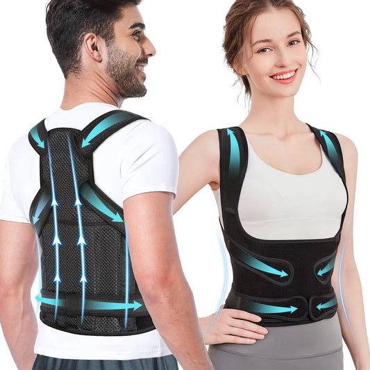 Back Brace and Posture Corrector for Women and Men Adjustable and Lightweight Straightener for Scoliosis Hunchback Correction