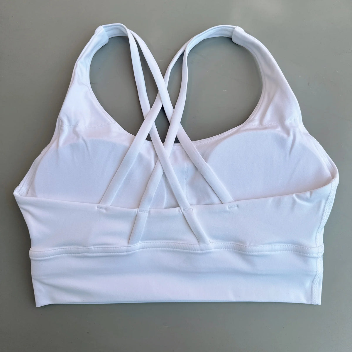 Solid Color Soft Cross Back Women Fitness Bra Tights Yoga Vest High Strength Shockproof Gym Sports Top Push up with Chest Pad