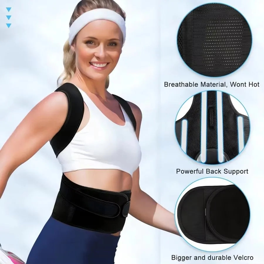 Back Brace Posture Corrector for Women & Men,Back Straightener,Scoliosis and Hunchback Correction,Adjustable Posture Trainer