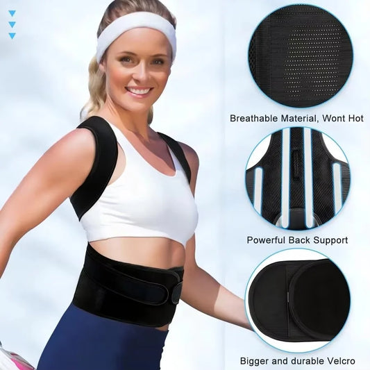 Back Brace Posture Corrector for Women & Men,Back Straightener,Scoliosis and Hunchback Correction,Adjustable Posture Trainer
