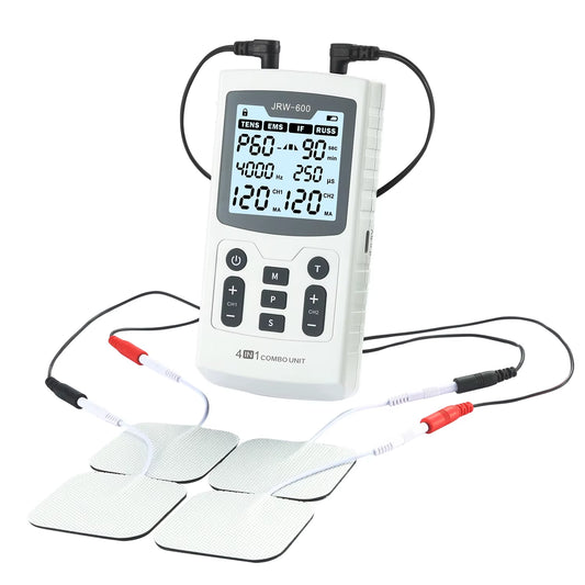 60 Massage Modes 4 in 1 Electric Muscle Stimulator Combo Physiotherapy Therapy 4000Hz EMS IFC RUSS TENS Pulse Electrostimulator